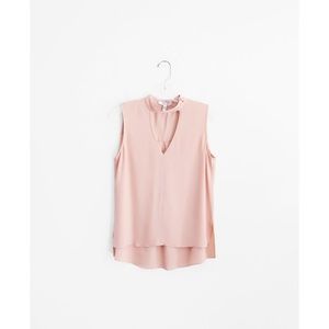 10 Crosby Derek Lam Light Blush Pink Voile Sleeveless Blouse Shell Top size 6